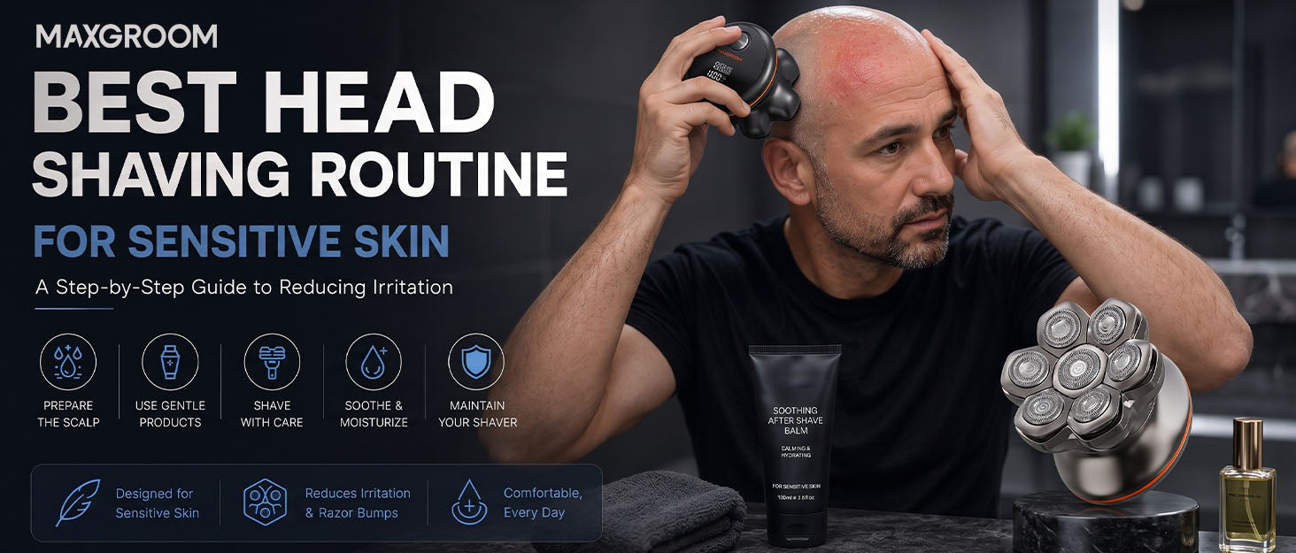 Bald Head Routine Best Head Shaving Routine for Sensitive Skin: A Step-by-Step Guide to ...