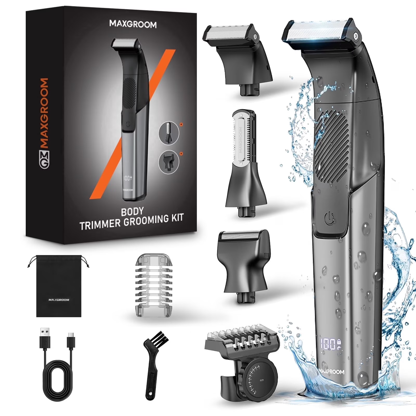 Manscape Body Hair Trimmer for Men, 3 in 1 Beard and Body Grooming Kit ...